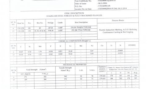 Flanş Sertifikası